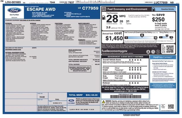 2020 Ford Escape SE