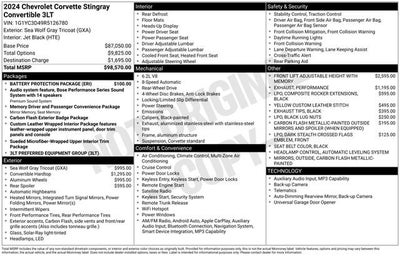 2024 Chevrolet Corvette Stingray 3LT
