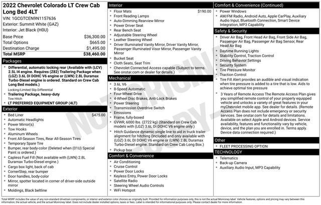 2022 Chevrolet Colorado LT