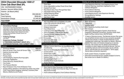 2024 Chevrolet Silverado 1500 LT (2FL)
