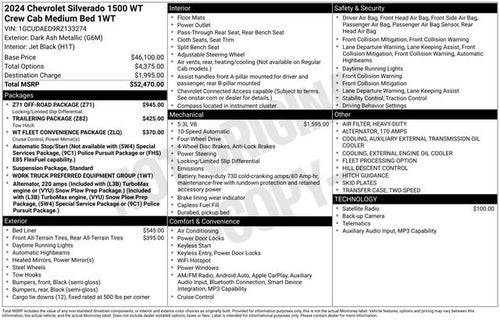 2024 Chevrolet Silverado 1500 WT