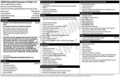 2020 Chevrolet Traverse LT Cloth