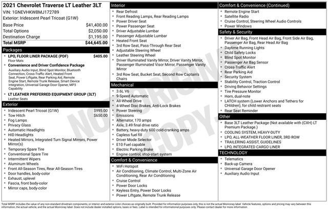2021 Chevrolet Traverse LT Leather
