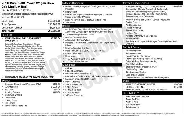 2020 RAM 2500 Power Wagon Crew Cab 4X4 6'4" Box