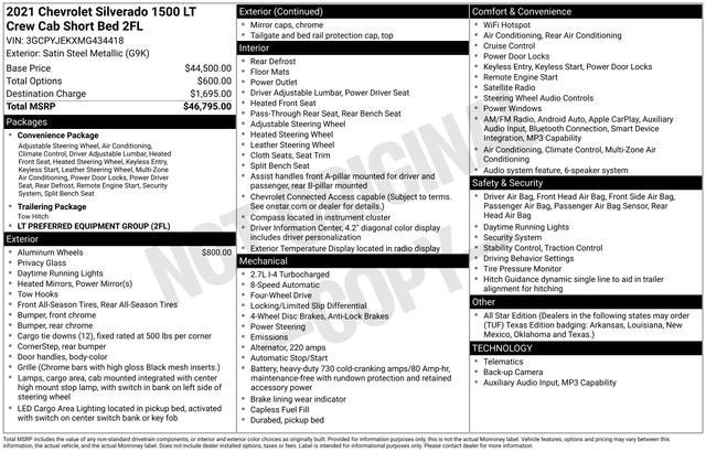 2021 Chevrolet Silverado 1500 LT (2FL)