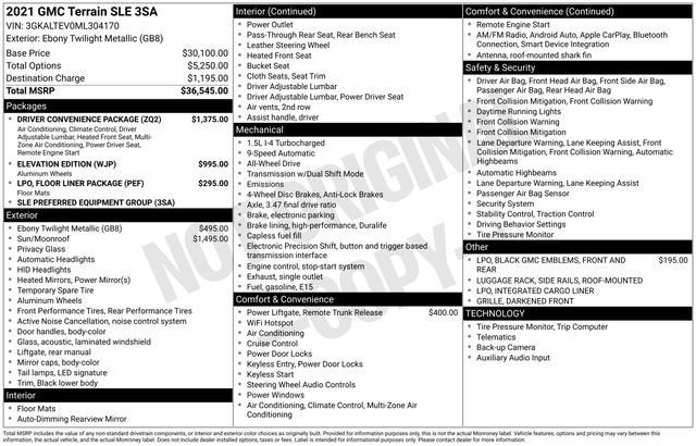 2021 GMC Terrain SLE