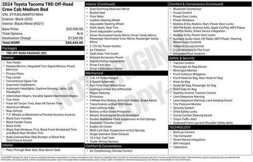 2024 Toyota Tacoma 4WD SR5