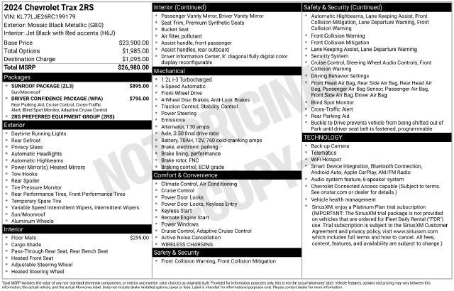 2024 Chevrolet Trax RS